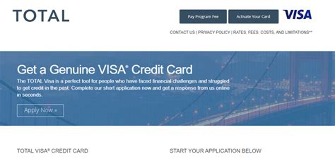 totalcardvisa.com program fee|Apply For Total Card VISA.